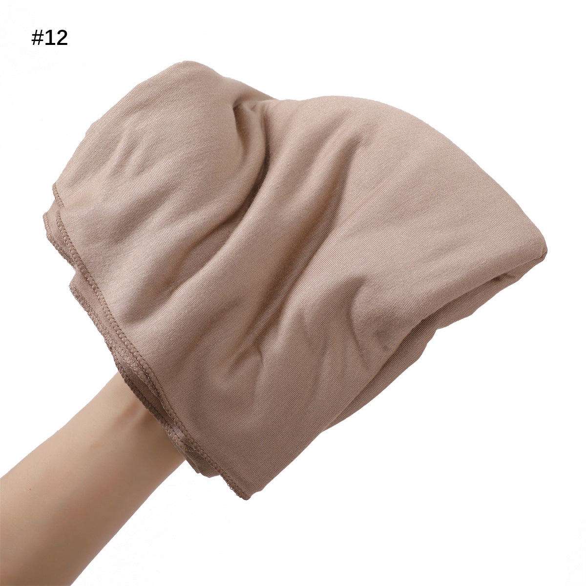Solid-color Large-size Modal Sweatband Single-color Mercerized Cotton Turban Headscarf