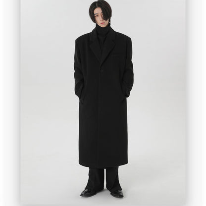 Korean Style Long Woolen Coat Winter