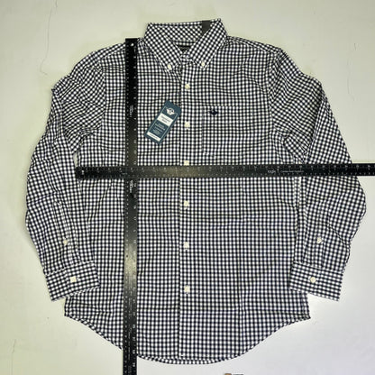 DOCKERS Signature Stain Defender Button Up Shirt Men's Sz S Navy Blue A42520010