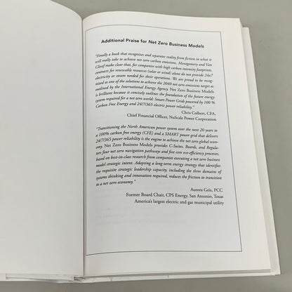 WILEY John Motgomery & Mark Van Clieaf; Net Zero Business Models 416 PAges