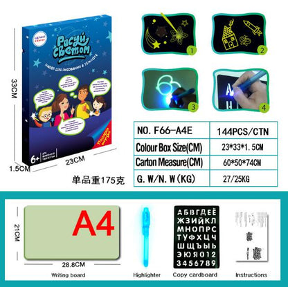 Draw With Light Fun  Glowing Paint Glow Light Tablet Draw With Light Fun And Developing Toy