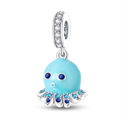 Marine Life Series Silver-Plated DIY Loose Beads For Jewelry Making
