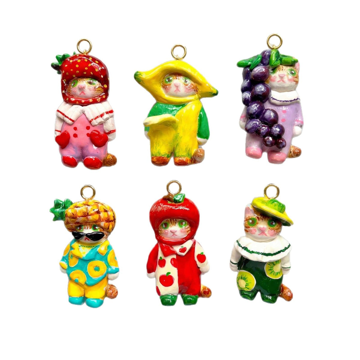 Cute Fruit-shaped Kitten Pendant