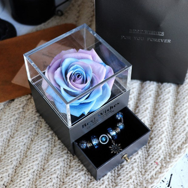Eternal Rose Jewelry Box for Gifts