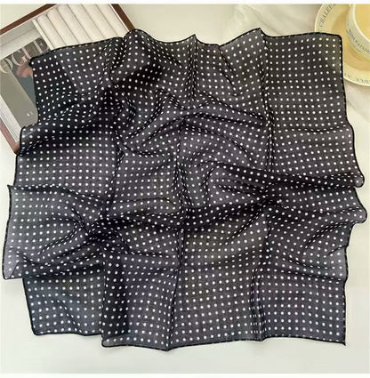 Korean-style Fresh And Delicate Floral Silk Scarf