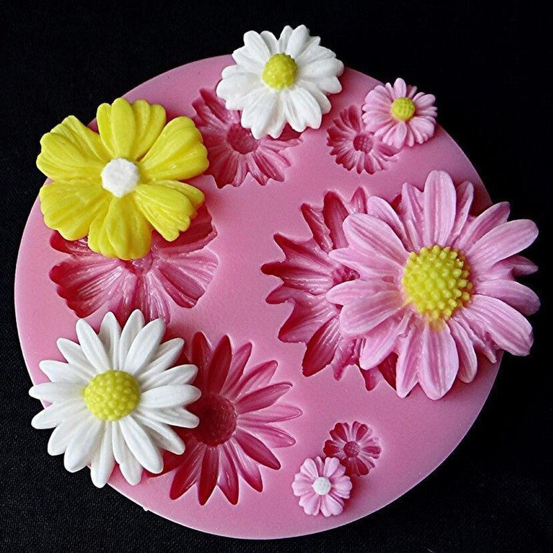 DIY 3D Flower Fondant Cake Silicone Mold
