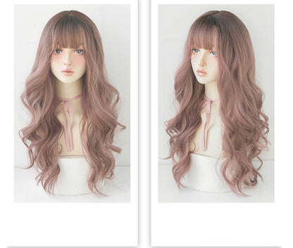 Golden big wavy wig