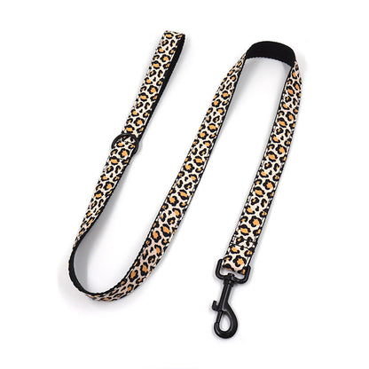 Pet Dog Black Buckle Collar Leash Set