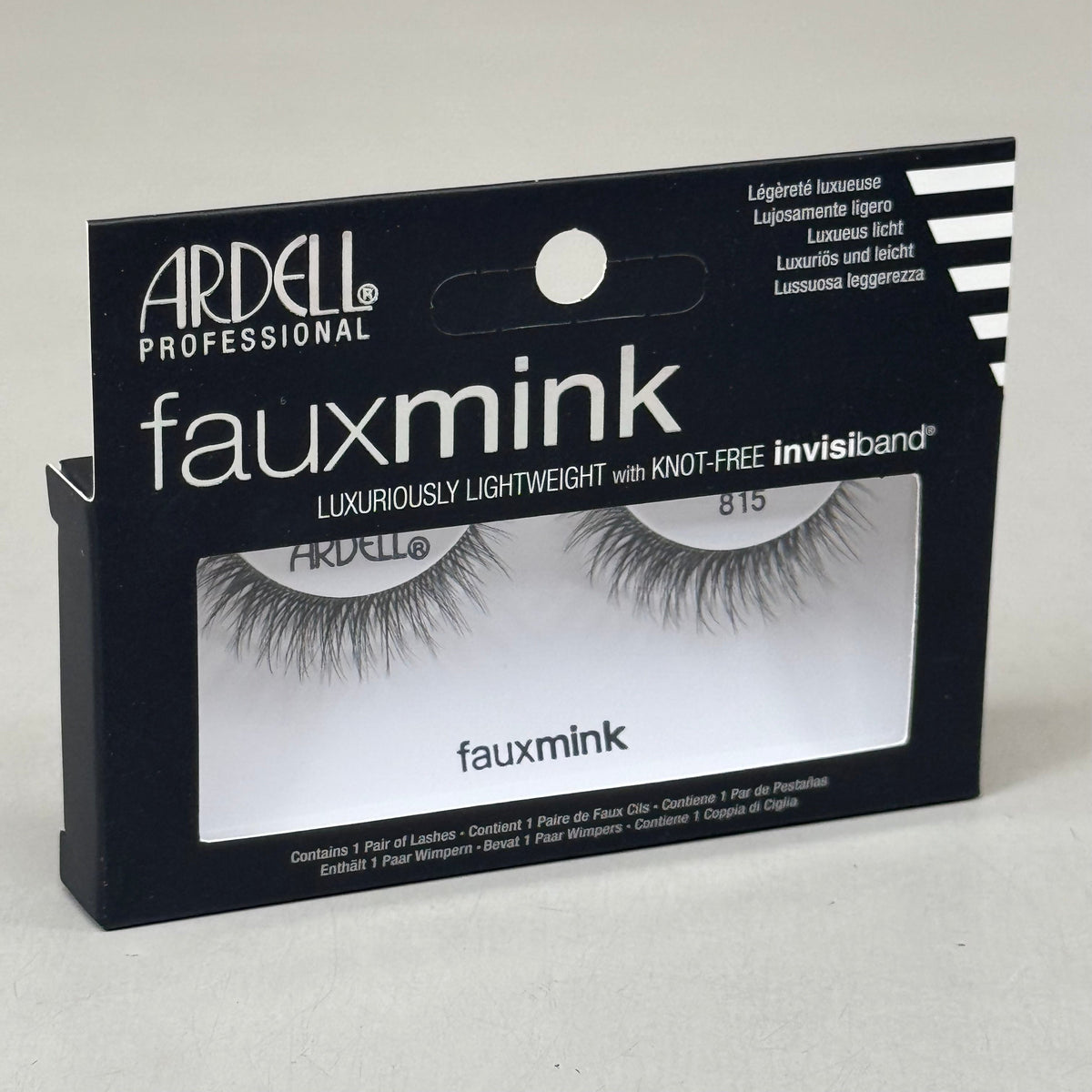 ARDELL (4 PACK, 1 PAIR EACH) Fauxmink Eyelashes Lightweight Knot Free 815