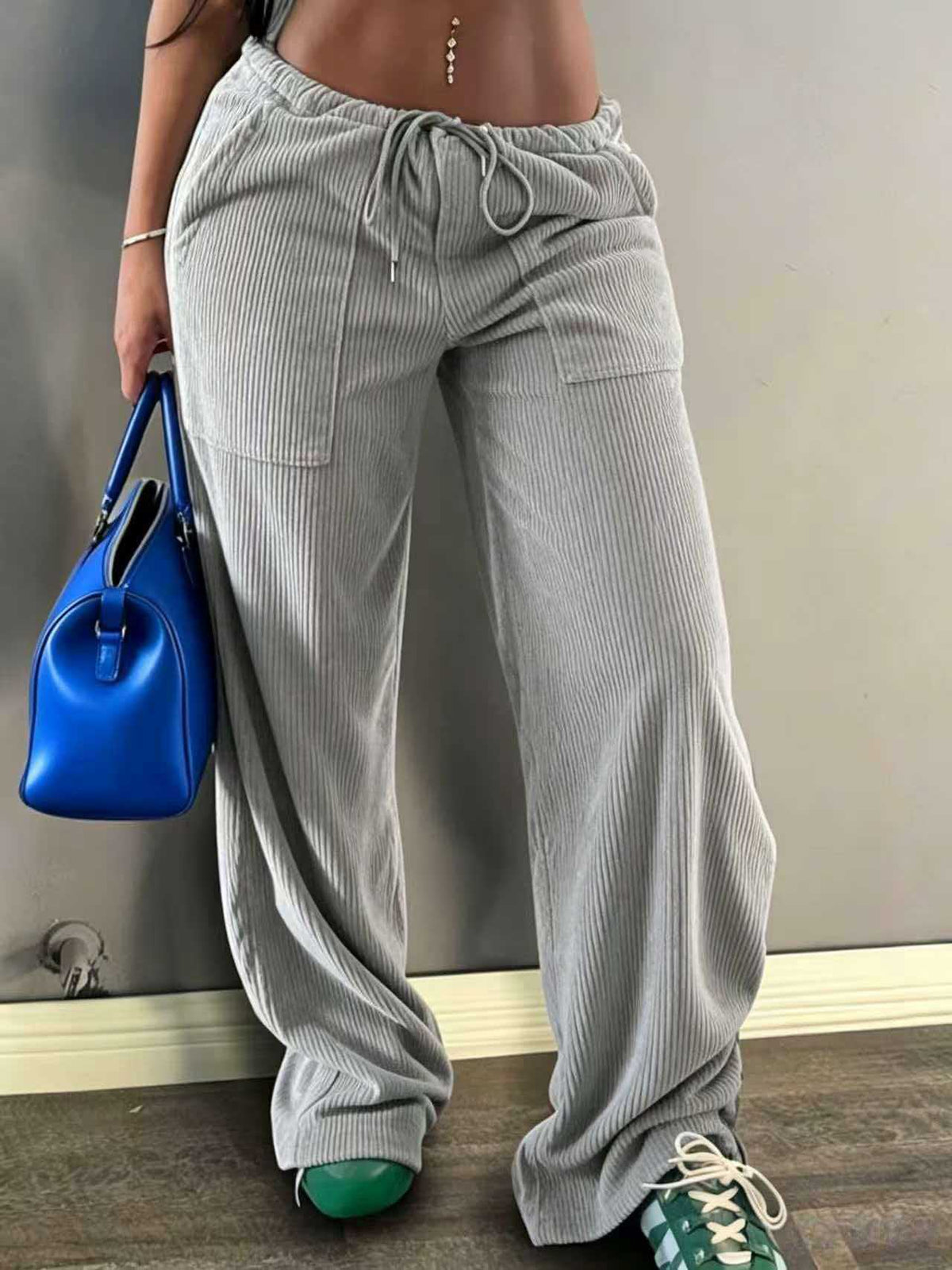 Pocket Casual Women's Floor-length Pants