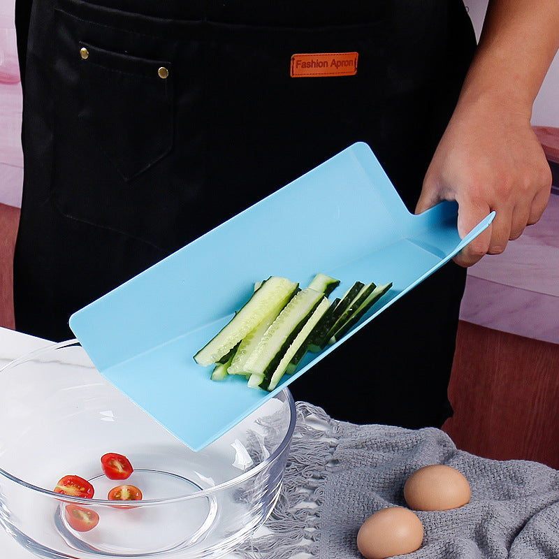 Portable PP folding vegetable board kitchen double-sided plastic cutting board multi-purpose vegetable cutting board drainage board