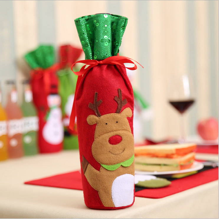 Christmas Wine Bottle Socks Decor