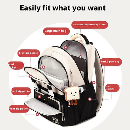 Minimalist Preppy Style Stain-resistant Schoolbag