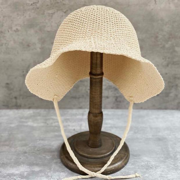 New Knitted Women's Back Slit Bucket Hat