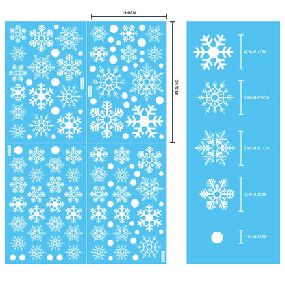 Christmas Decorations Glass Electrostatic Stickers