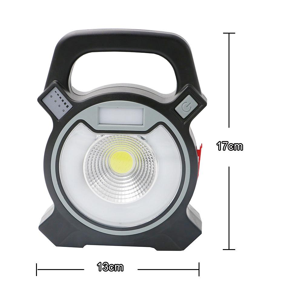 30W COB LED Portable Spotlight Searchlight USB Rechargeable Handheld Work By 18650 Portable Lantern