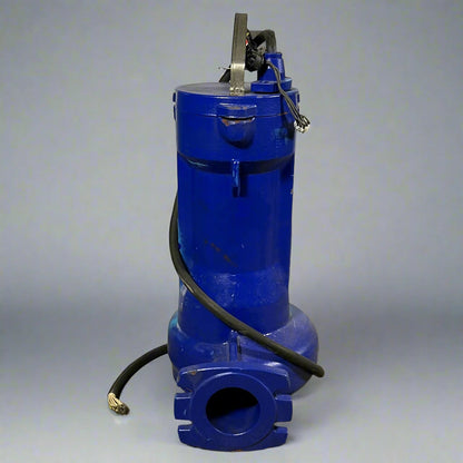 KSB Vertical Submersible Motor Pump for Wet Installation Sz 30" H X 9" D, Blue