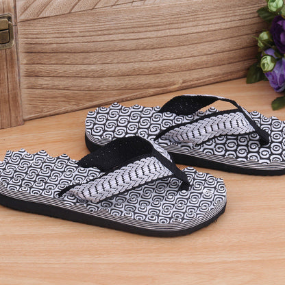 Flip-flops Spiral Pattern Beach Shoes EVA Non-slip Slippers