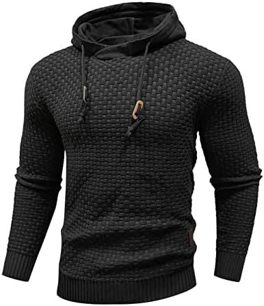 Men's Hooded Sweatshirt Long Sleeve Solid Color
