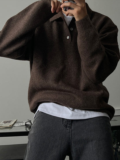 Loose-fitting Casual Long-sleeve Knit Sweater