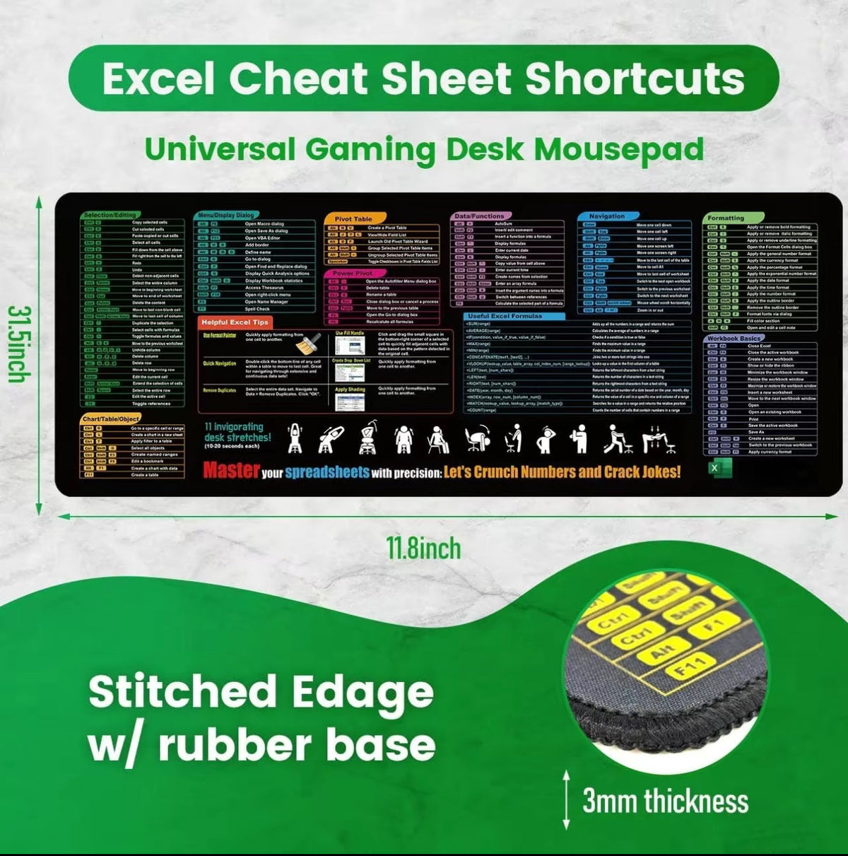 ExcelEase Desk Mat