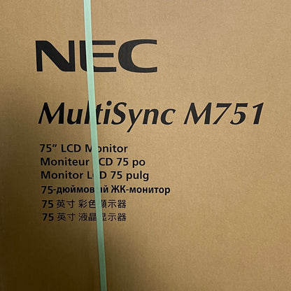 NEC MultiSync 75" LCD Monitor Display Black M751 (New, Distressed Box)