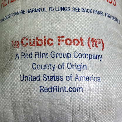 ZA@ RED FLINT Filter and Industrial Sand Sz 1/2 Cubic Foot ft3