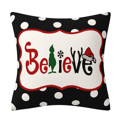 Grinch Christmas Pillow Cover Amazon Home Christmas Decoration Cushion Sofa Pillowcase
