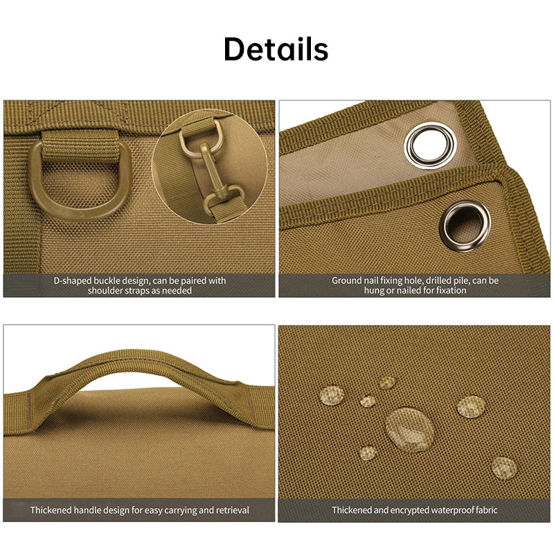 Outdoor non-slip shooting mat: double, portable, tactical, multi-use for training/camping.