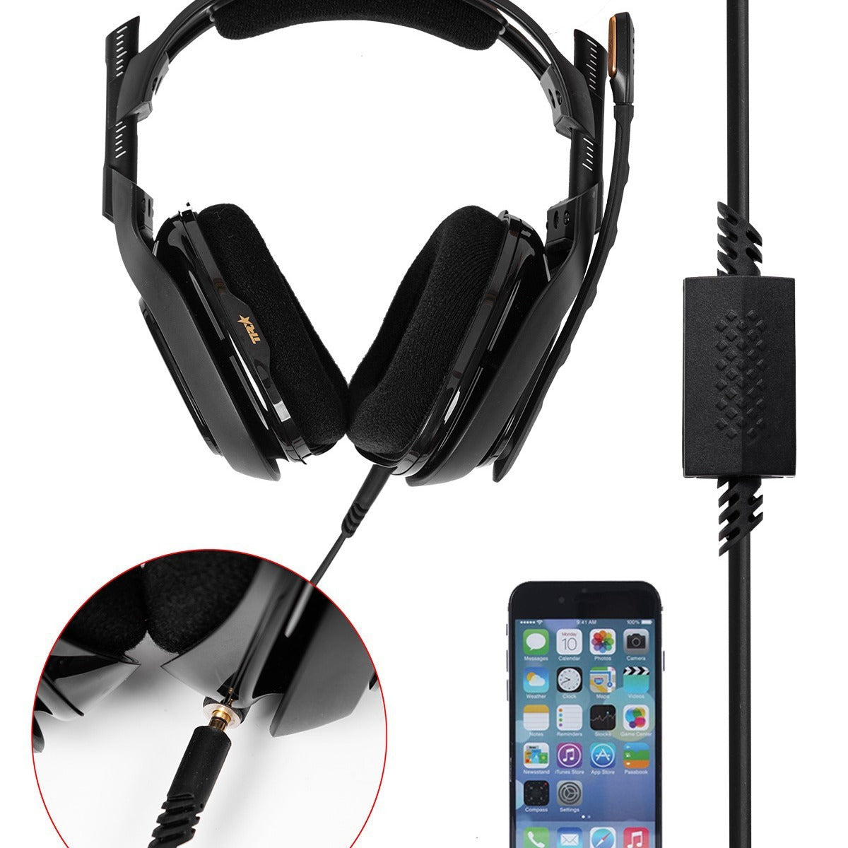 Suitable for Logitech ASTRO A10 A40 gaming headphones Ps4 connection cable headphone audio cable