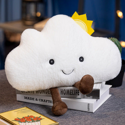 Amuseable Sun Small Sun Pillow Stuffed Toy Moon Cloud Cushion Pillow Doll Doll