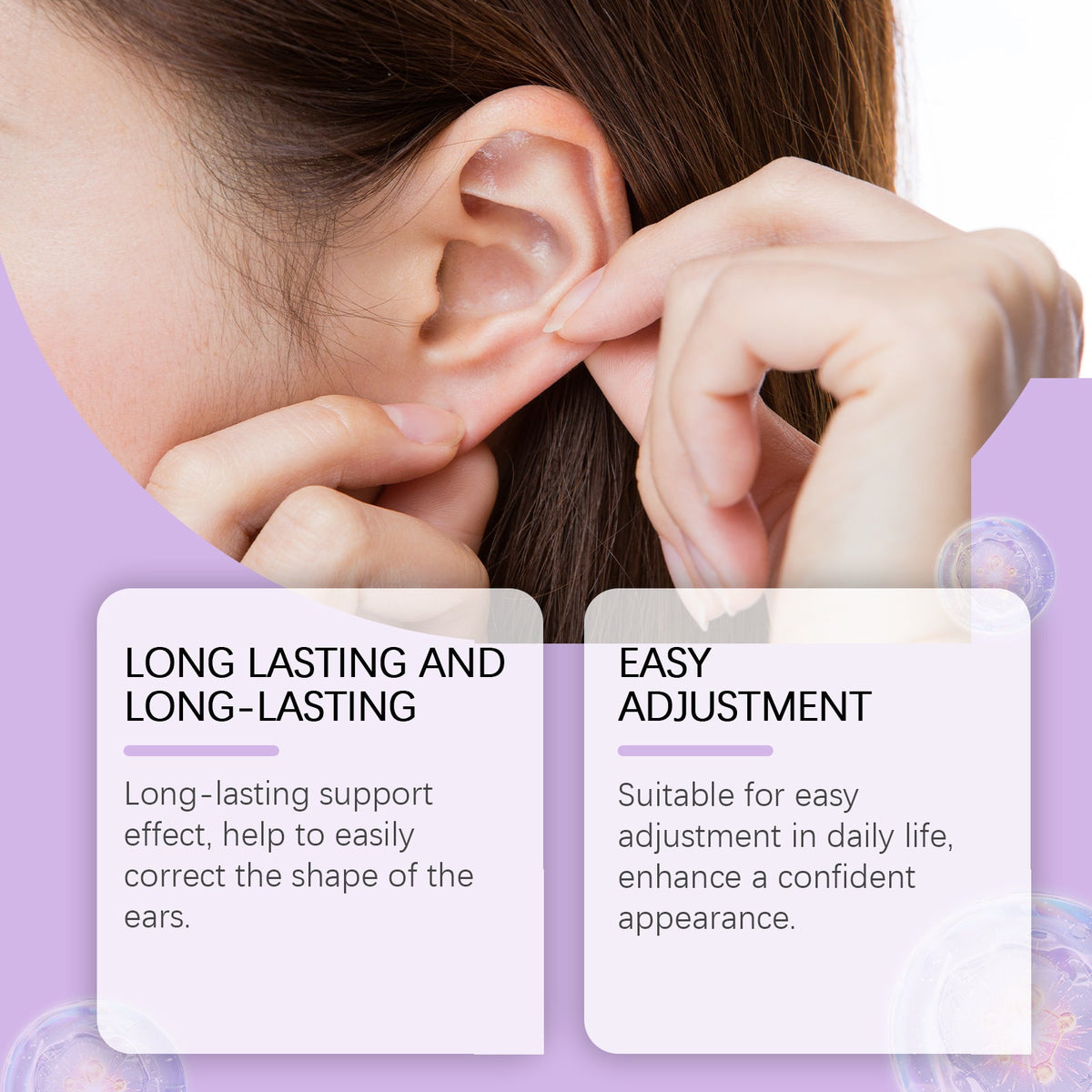 Ear Attachment Modifies Ear Contour With Solid Support For Invisible Breathable Fit Ear Line