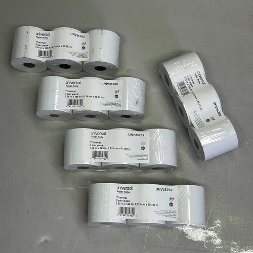 UNIVERSAL (5 PACK, 3 ROLLS EACH) Thermal Printing Paper 2.25" X 165' UNV35762