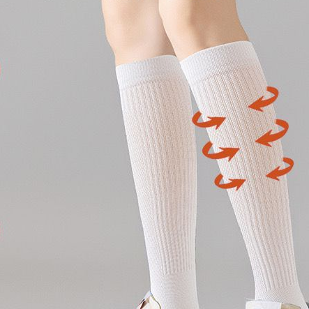 Pressure socks calf socks women's socks solid color thin mesh sweat absorbing breathable odor proof compression socks