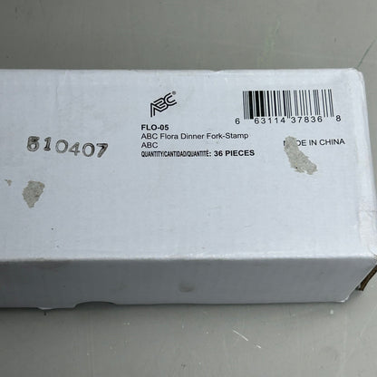 ABC (36 Pack) Stainless Steel Flora Stamped Fork Set New Other-Distressed Packaging  7" FLO-05