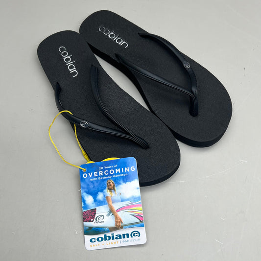 COBIAN Nia's Bounce 2 Synthetic Leather Women's Sz 8, EU 38.5 Black NIA25-001-8