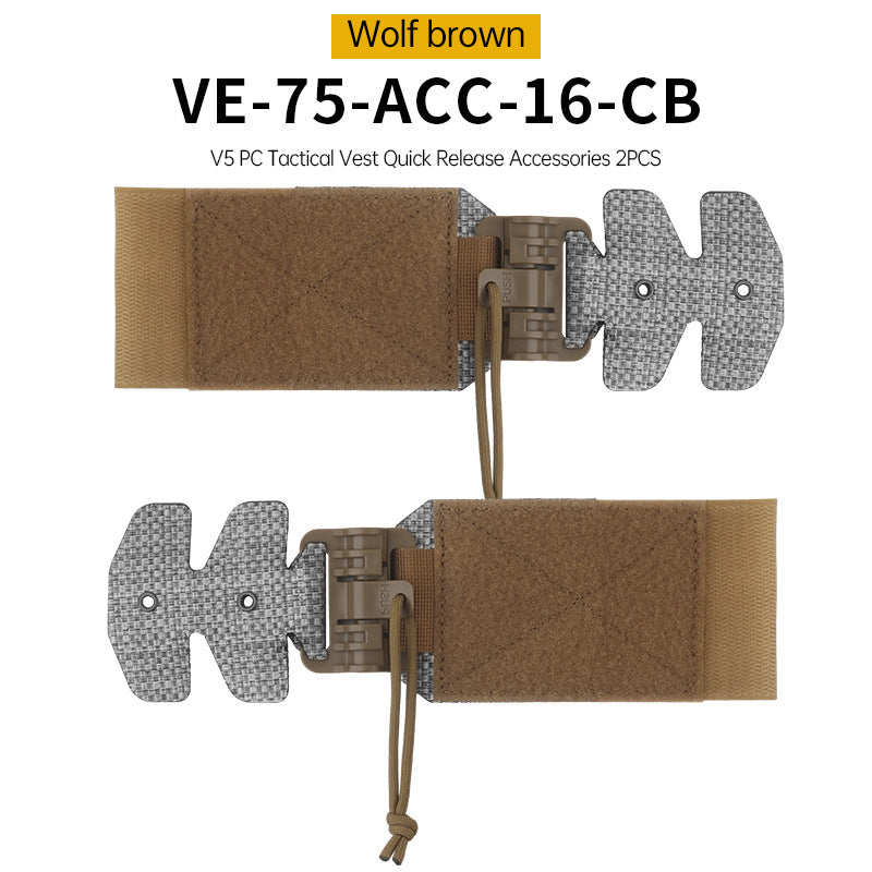 One Pair (2 Pieces) Style 3Ac Kit for FCPC V5 Tactical Vest Cummerbunds, with Quick Release Buckle, made of imported Tegris.