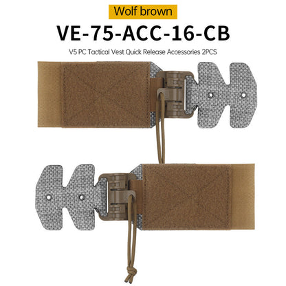 One Pair (2 Pieces) Style 3Ac Kit for FCPC V5 Tactical Vest Cummerbunds, with Quick Release Buckle, made of imported Tegris.