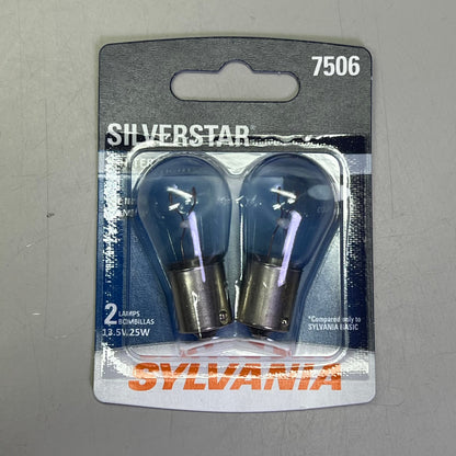 SYLVANIA (2 PACK) Silverstar Mini Bulb Whiter Light 2 Bulbs 7506ST.BP2