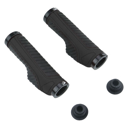 Bicycle Rubber Handlebars Mountain Bike Bilateral Lockable Handlebars Electric Bicycle Two-Color Handlebars