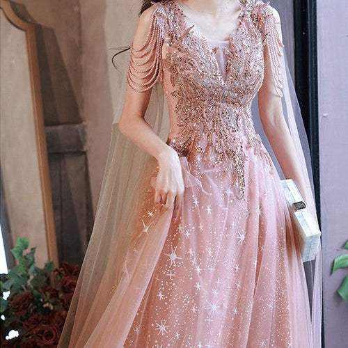 Temperament Celebrity Host Starry Sky Dress