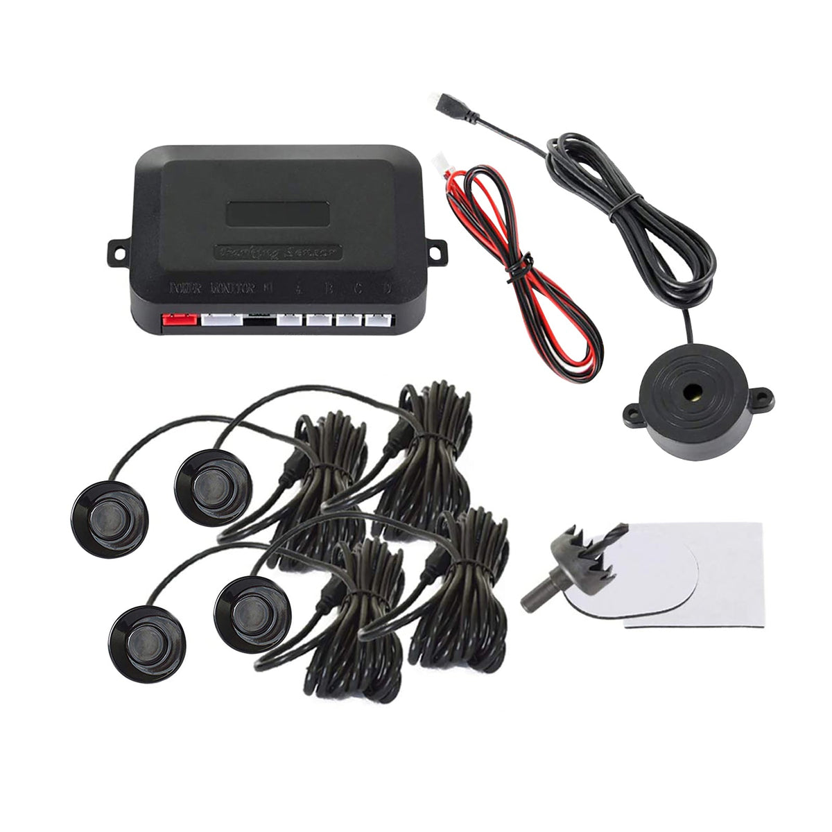 4-probe Screen Less Pure Buzzer Reversing Radar
