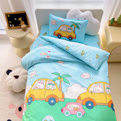 Cotton Kindergarten Three-piece Bedding Set