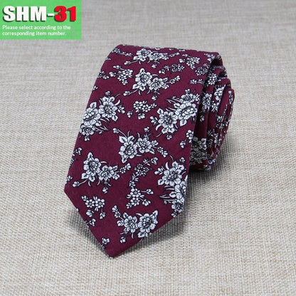 Narrow Casual Patterned Tie For Men