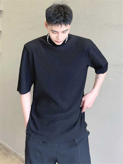 Abstinence Is A Semi-high Collar T-shirt Man