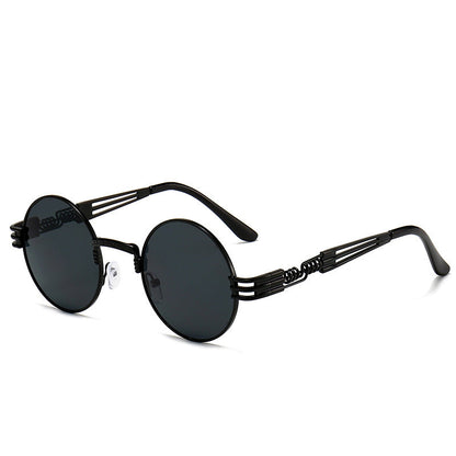 Steampunk Sunglasses Round Frame Personality Travel Street Shoot