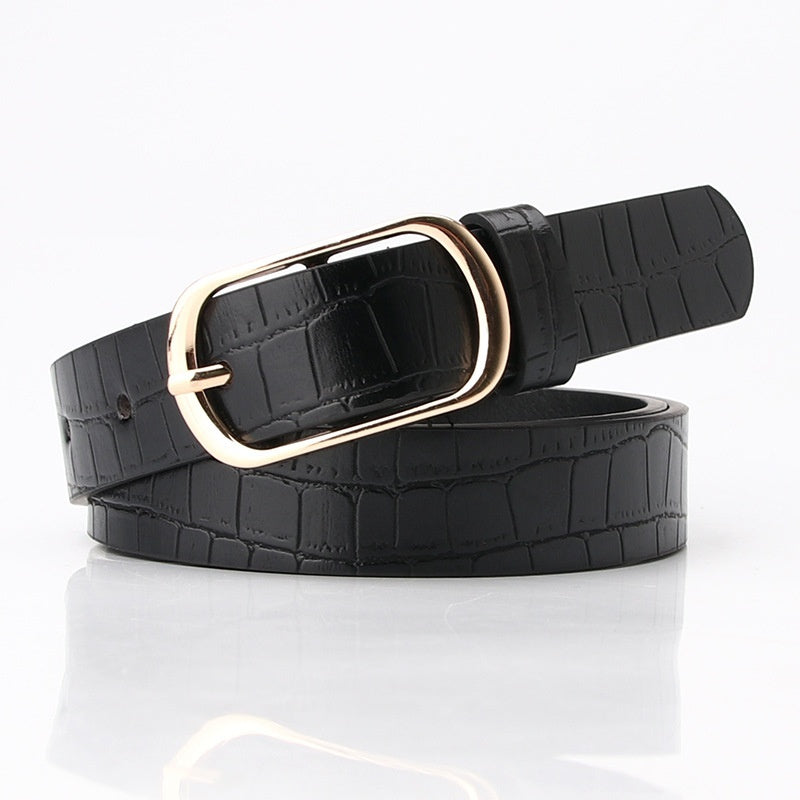 Fashion All-matching Pin Buckle Women's Belt