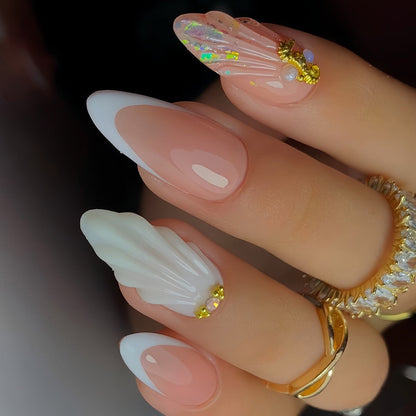 3D Almond-shaped Wearable Nails