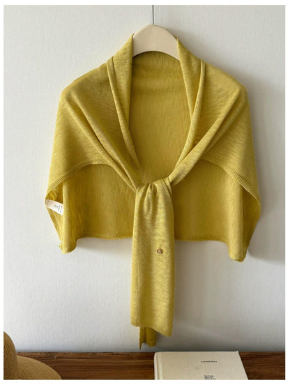 Bamboo-Section Linen Viscose Slimming Cape For Women