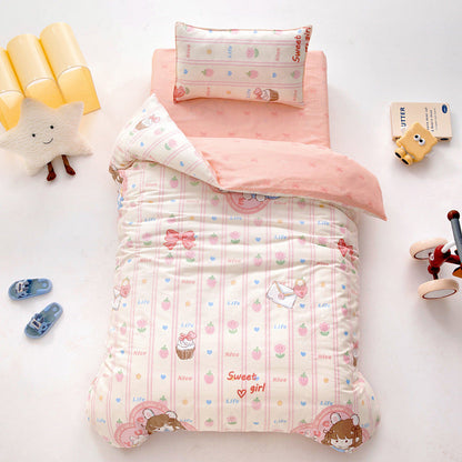 Cotton Kindergarten Three-piece Bedding Set